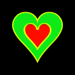 Gif animé coeur vert